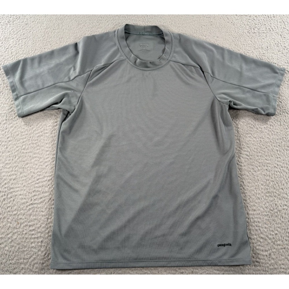 Patagonia Shirt Mens Small Capilene Short Sleeve Tee Pullover Made In USA 45210